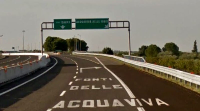 AVVISO. A14 Bari-Taranto. Chiusura casello Acquaviva-Gioia